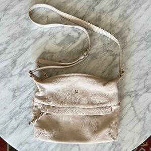 Kate Spade Pebbled Leather Crossbody Neutral Taupe